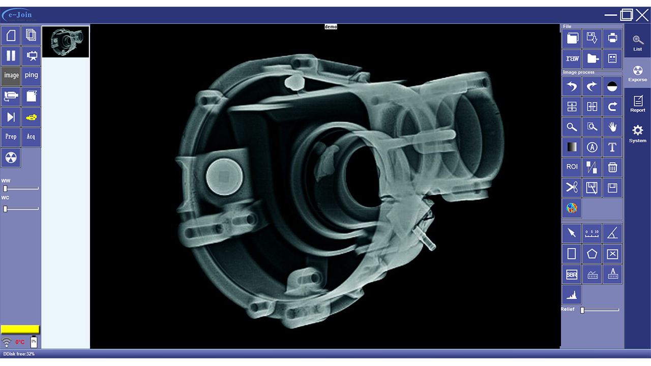 Workstation of GOS or CsI NDT Wireless Mobile Industrial Digital Imaging X-ray Detector NRL1417